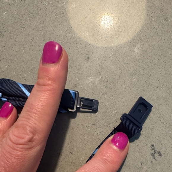 The Children's Place Navy and Light Blue Adjustable Striped Tie Age 4-7 - Picture 3 of 7